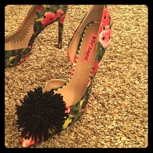 Betsey Johnson flower heels